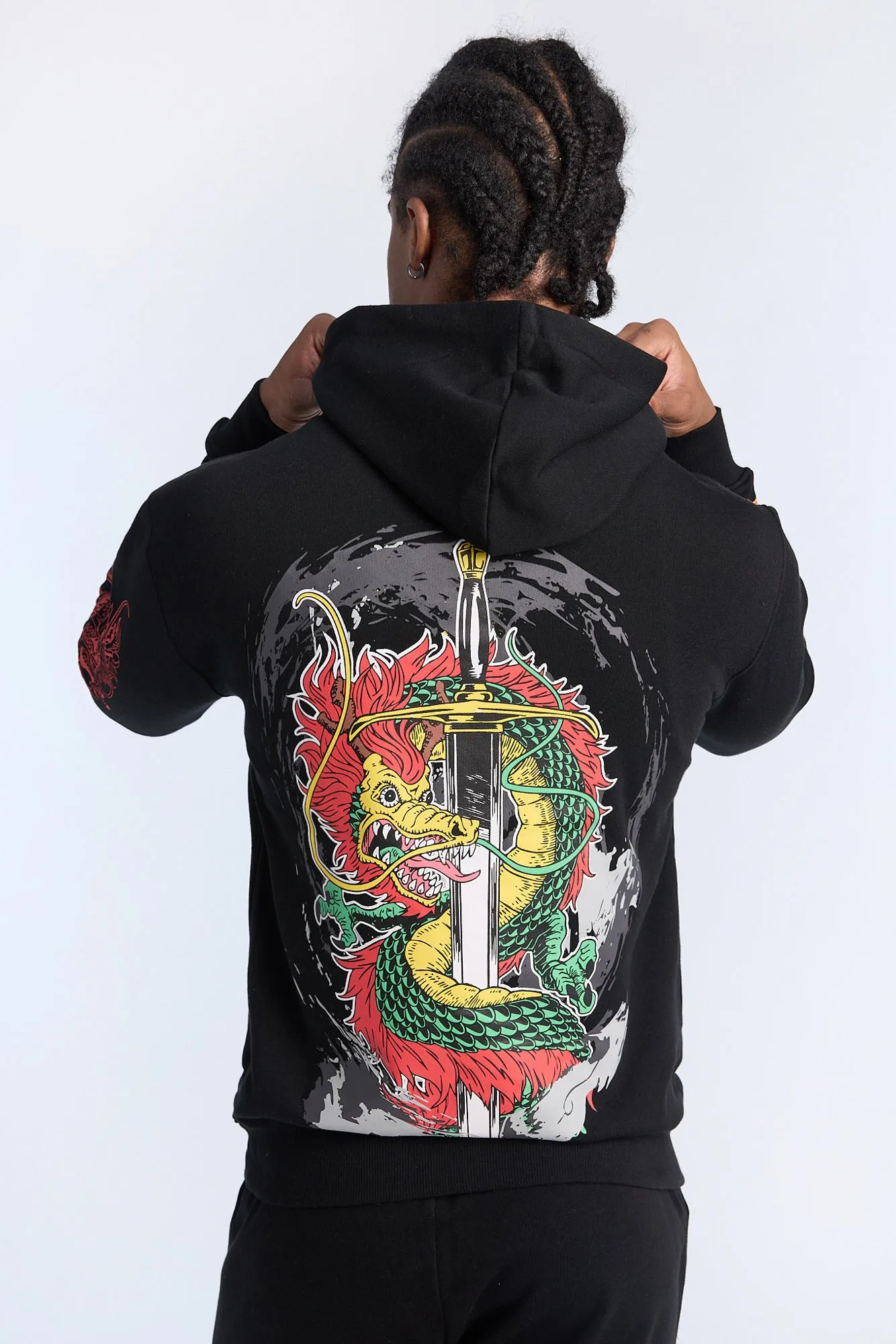 Arsenic Mens Dragon Graphic Hoodie sold by West49 product image thumbnail 4