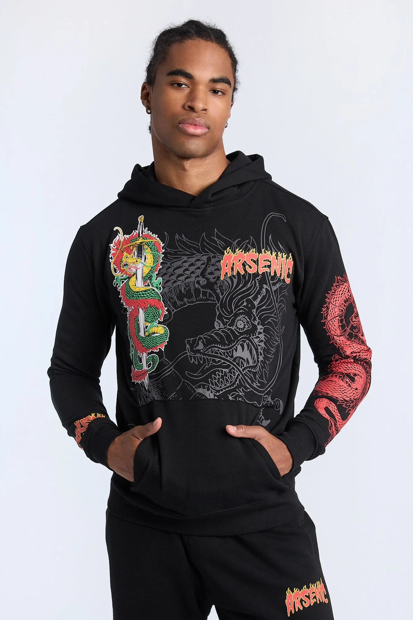 Arsenic Mens Dragon Graphic Hoodie sold by West49 product image thumbnail 2