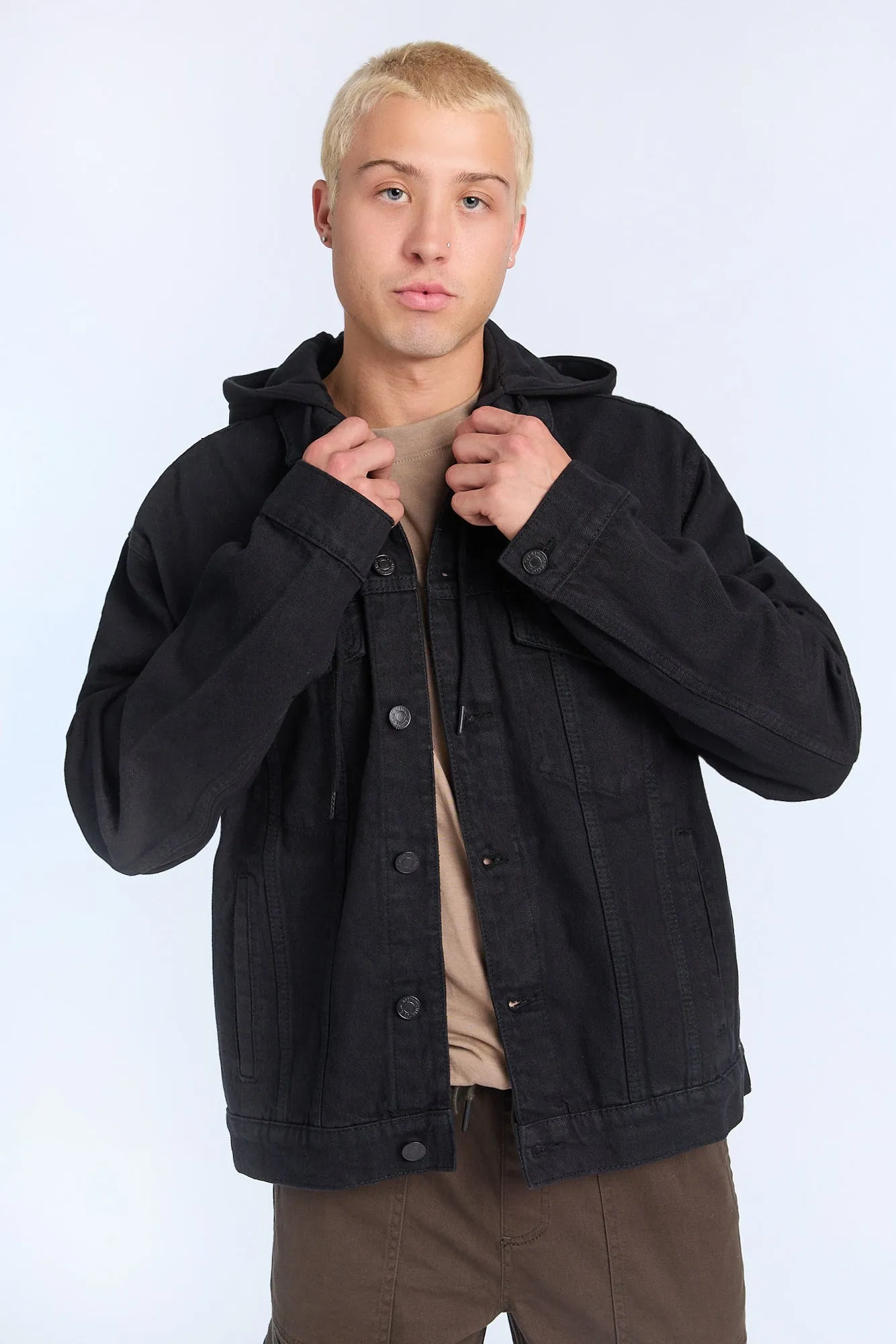 Mens Hooded Denim Jacket sold by West49