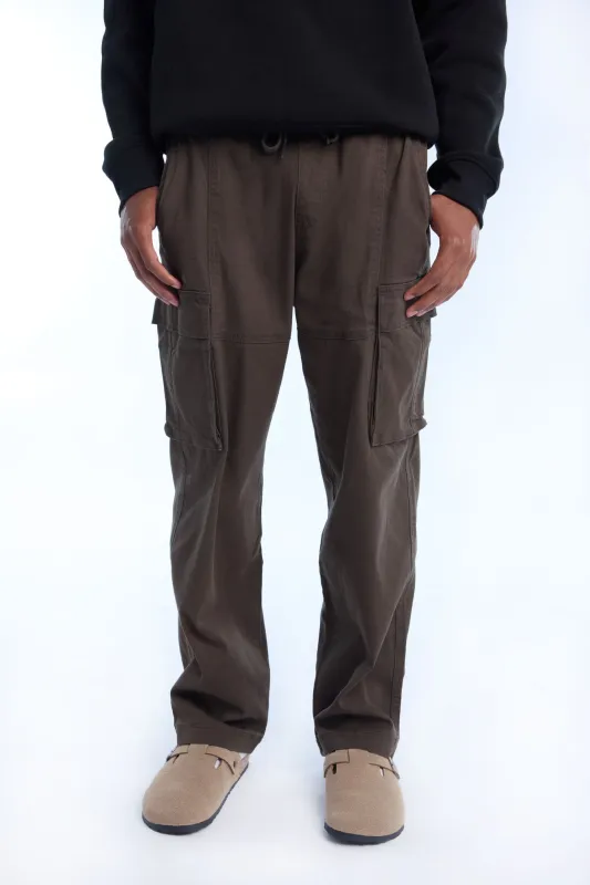 Pantalon cargo en sergé ultra ample homme made by Bluenotes