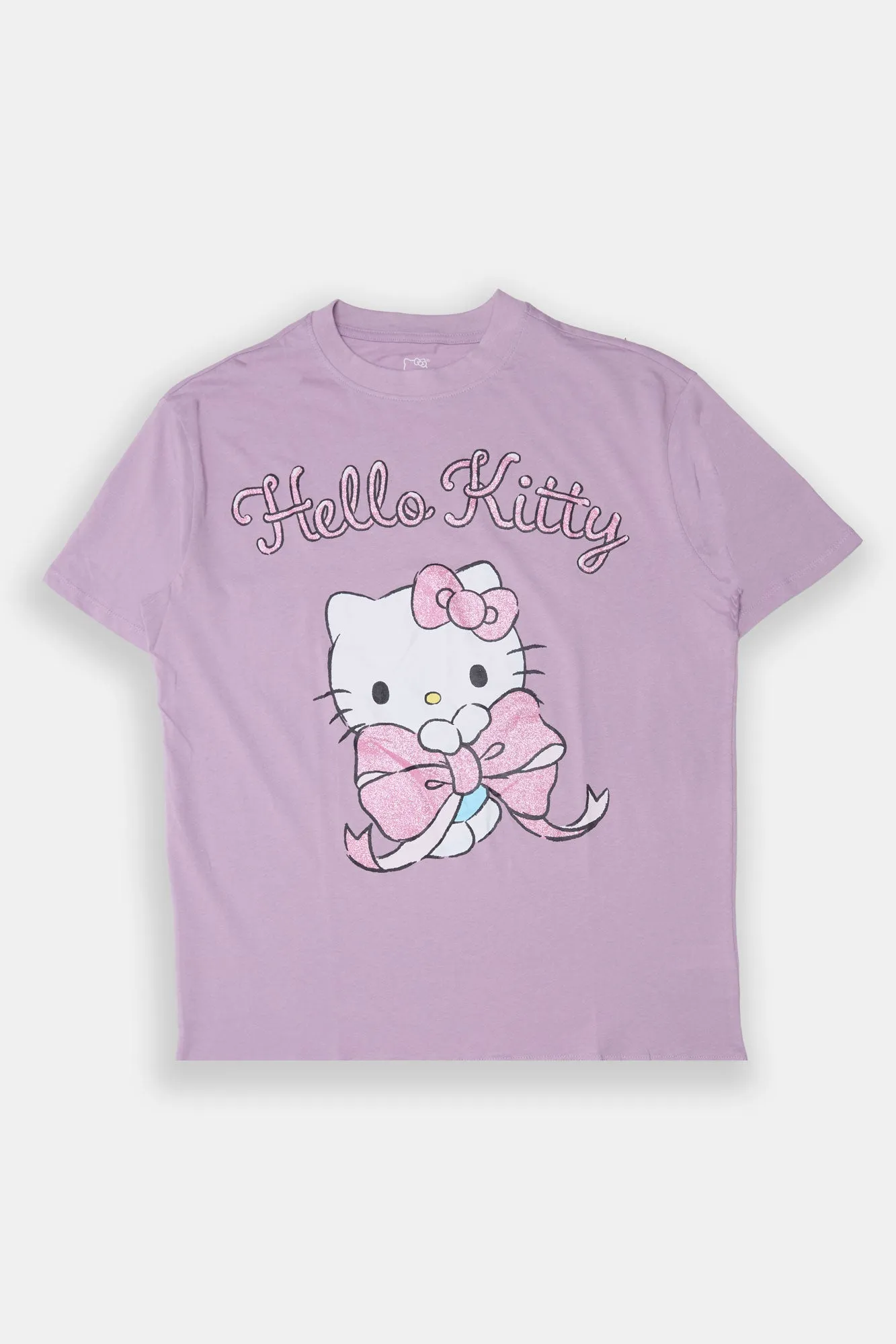 Hello Kitty Glitter Bow Graphic Boyfriend Tee sold by West49