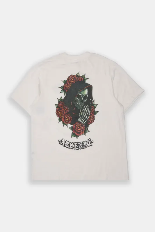 T-shirt imprimé squelette et roses Arsenic homme sold by West49