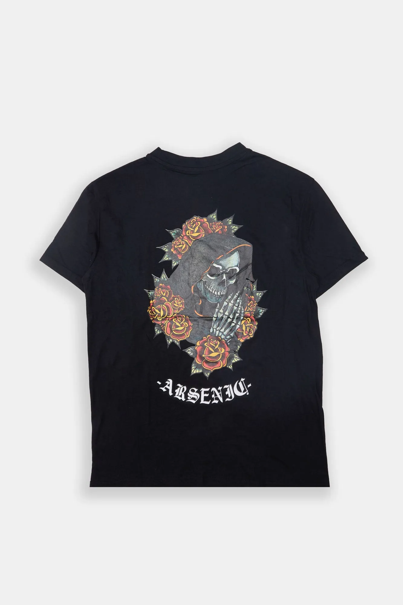 Arsenic Mens Skeleton & Roses Graphic T-Shirt sold by West49 product image thumbnail 3