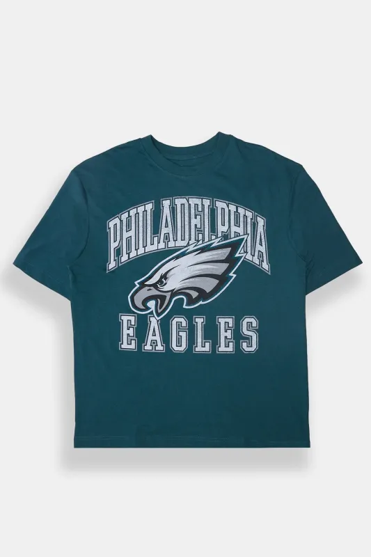 T-shirt surdimensionné imprimé Philadelphia Eagles homme sold by West49