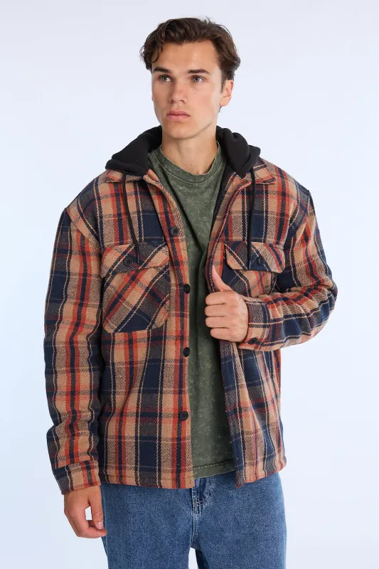 Surchemise à capuchon en flanelle doublée homme sold by West49