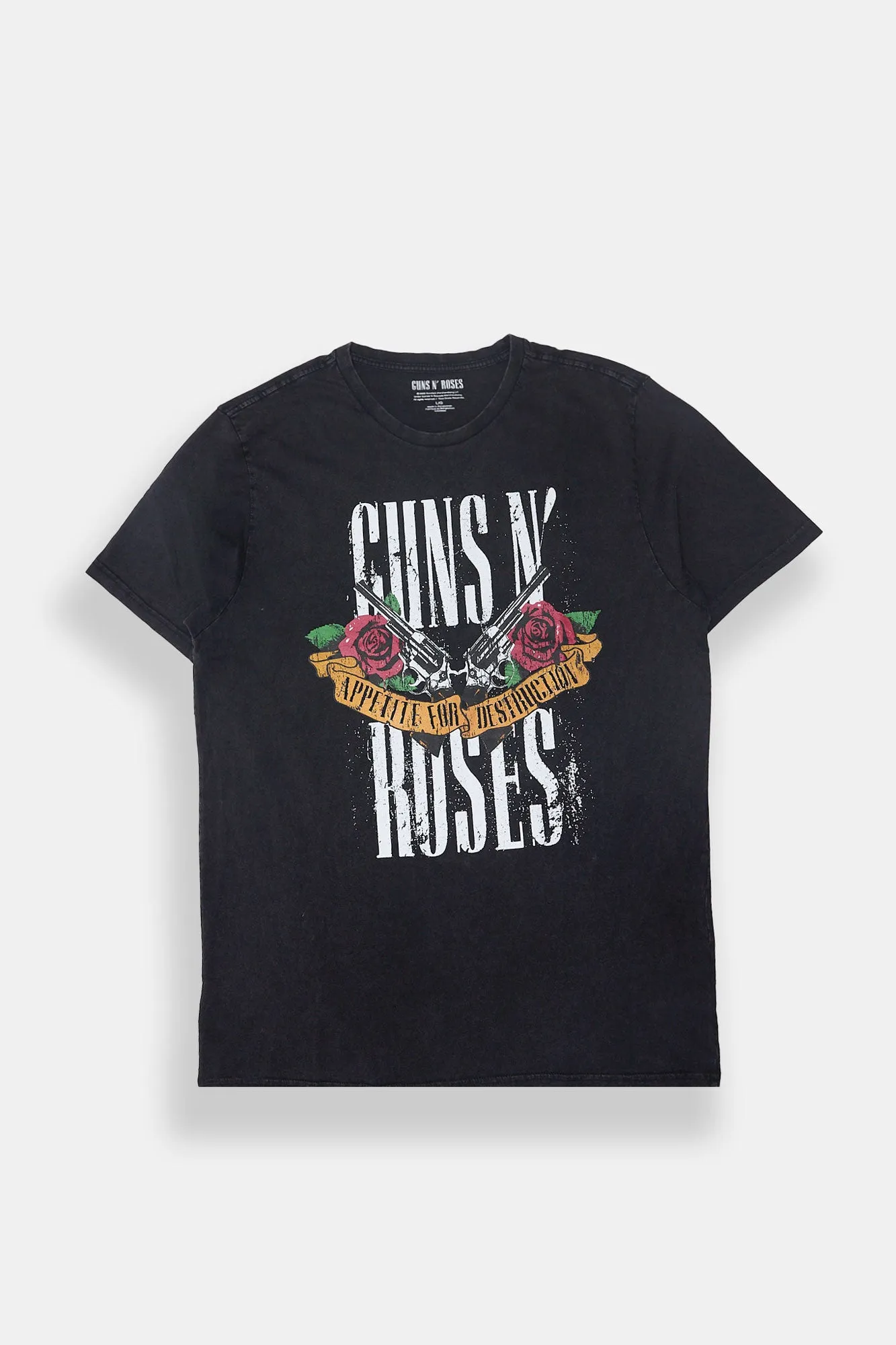 T-shirt délavé imprimé Guns N' Roses homme sold by West49