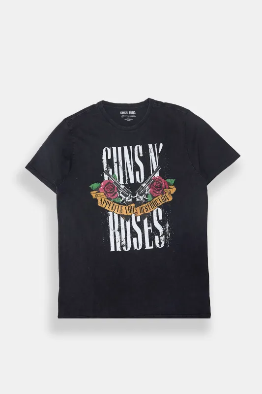 Mens Guns N' Roses Stonewash T-Shirt sold by West49