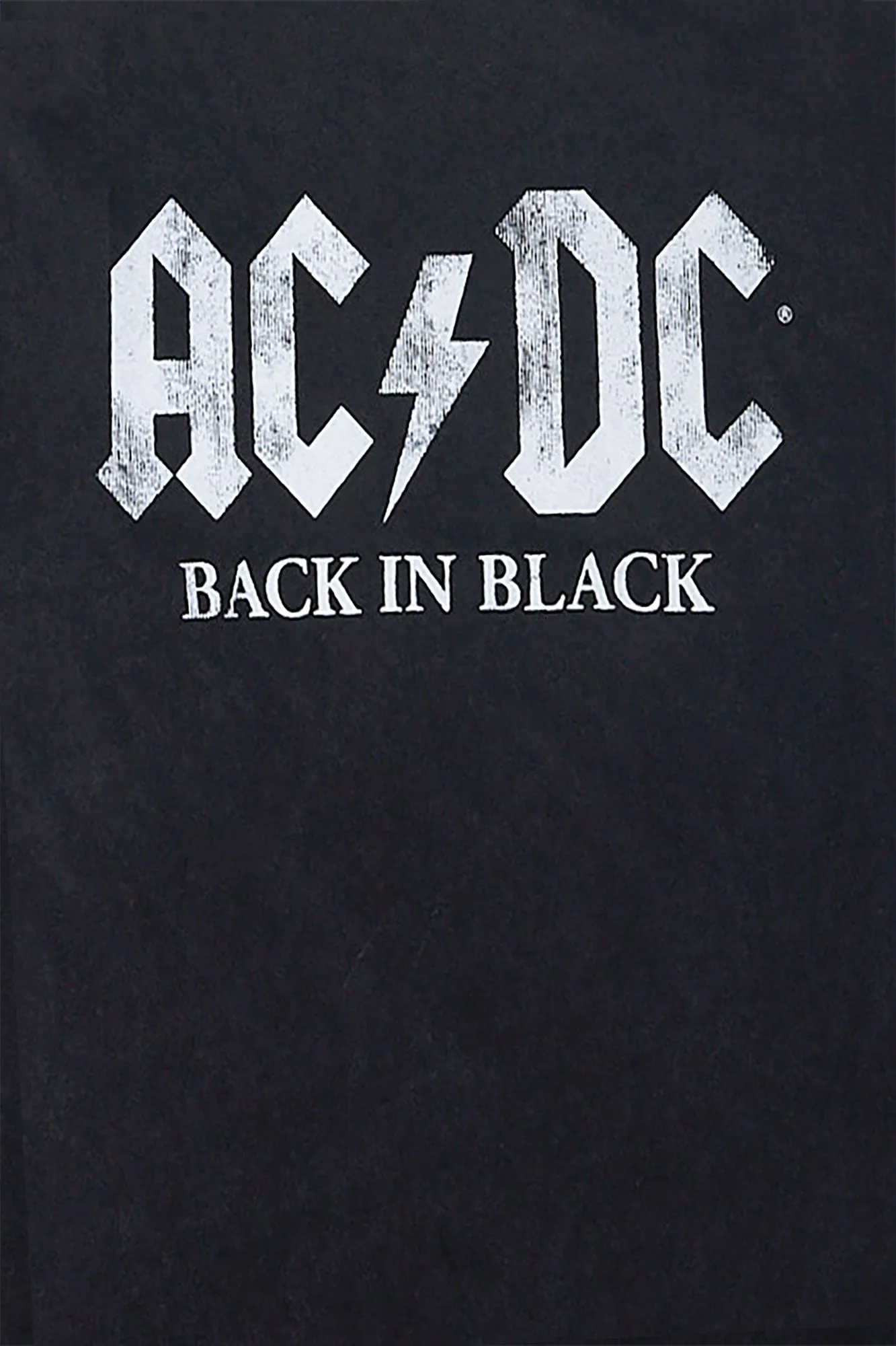 Mens AC/DC Back In Black Stonewash T-Shirt sold by West49 product image thumbnail 2