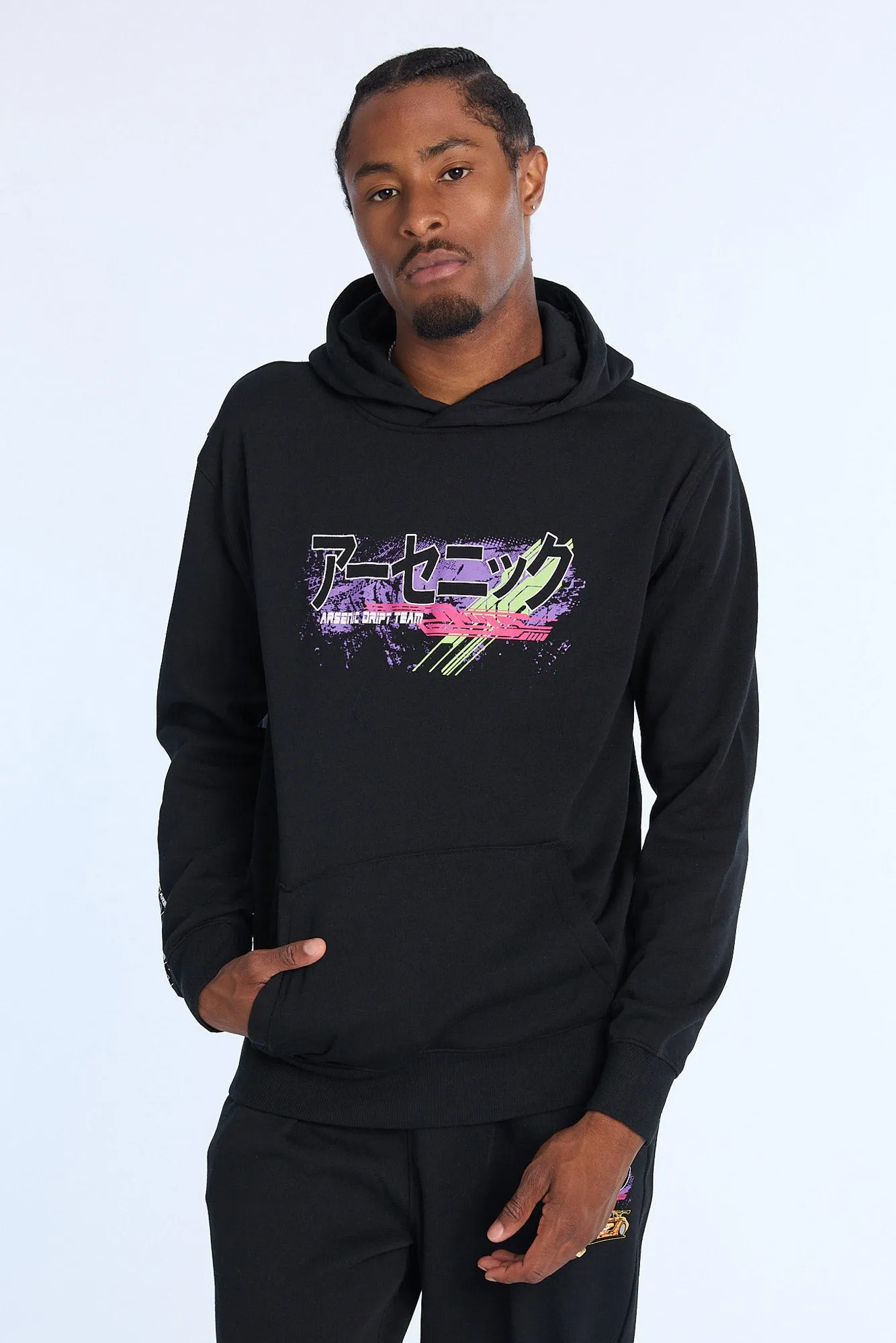 Haut à capuchon imprimé course Arsenic homme sold by West49 product image thumbnail 3