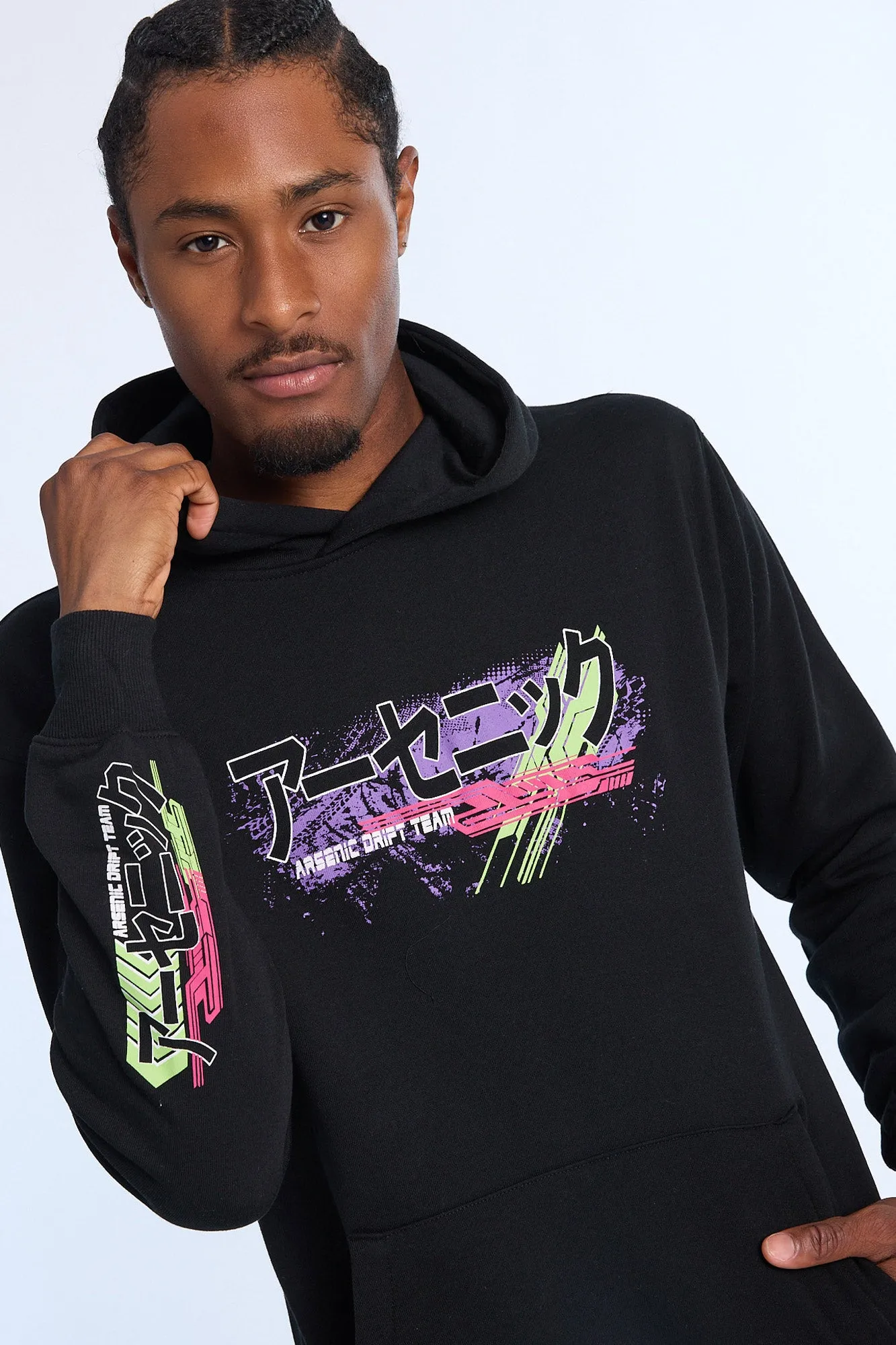 Haut à capuchon imprimé course Arsenic homme sold by West49 product image thumbnail 2