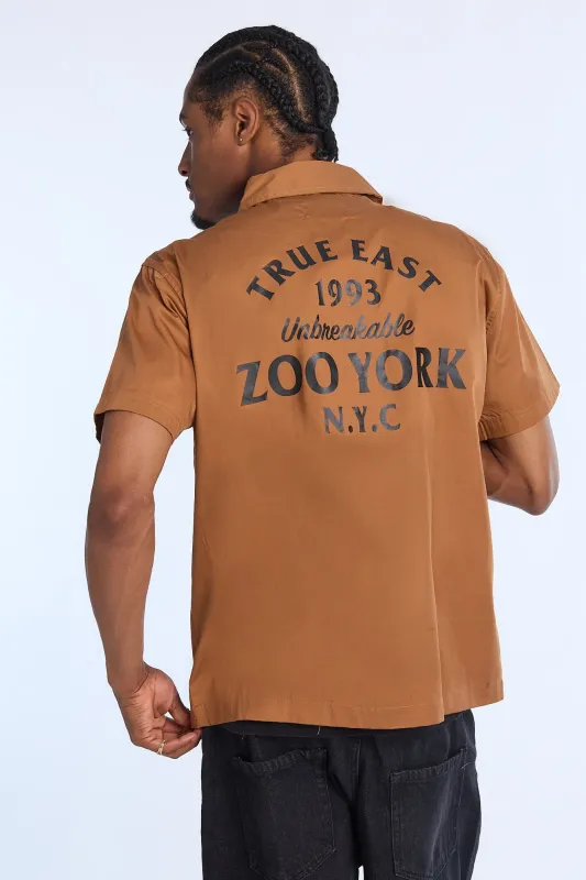 Chemise en sergé imprimée True East 1993 Zoo York homme made by Zoo York