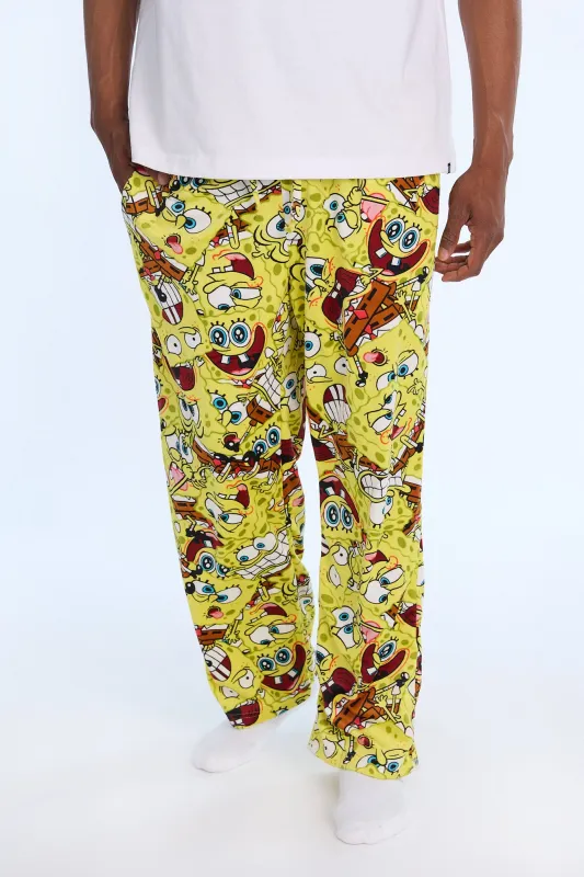 Pantalon de pyjama en polaire SpongeBob homme made by West49
