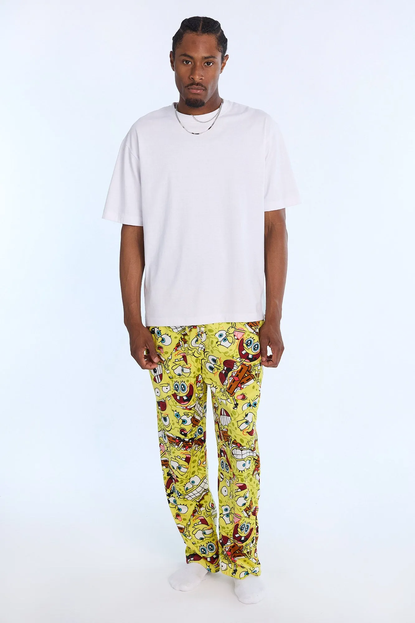 Mens SpongeBob Funny Faces Fleece Pajama Pant sold by West49 product image thumbnail 4