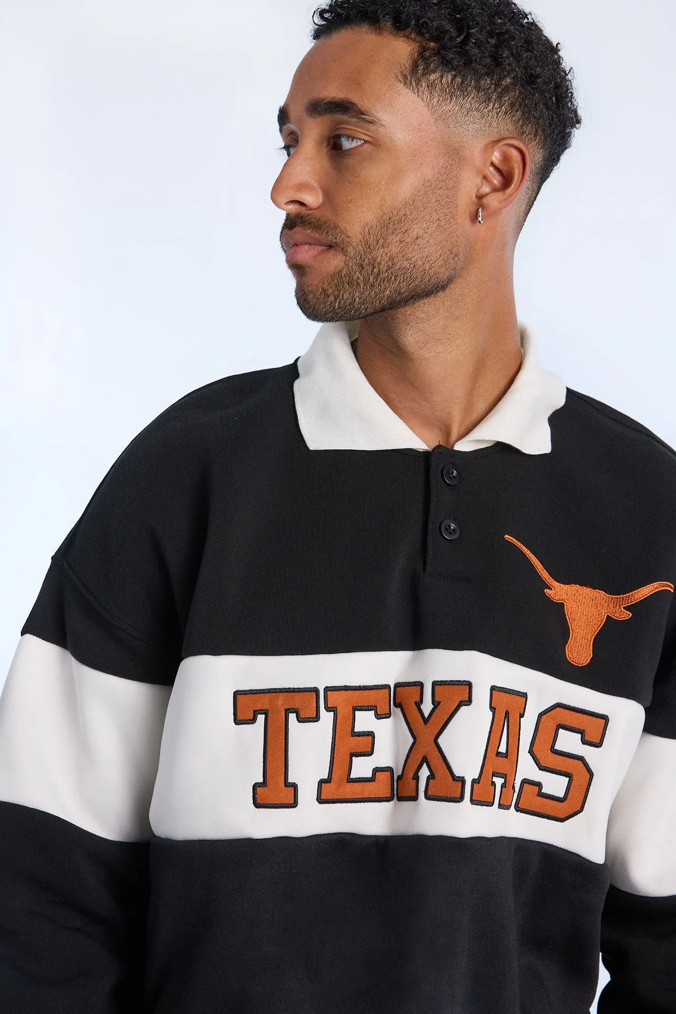 Sweatshirt à col polo bicolore Texas Longhorns homme sold by West49 product image thumbnail 2