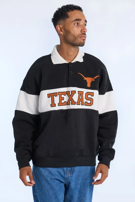 Sweatshirt à col polo bicolore Texas Longhorns homme sold by West49