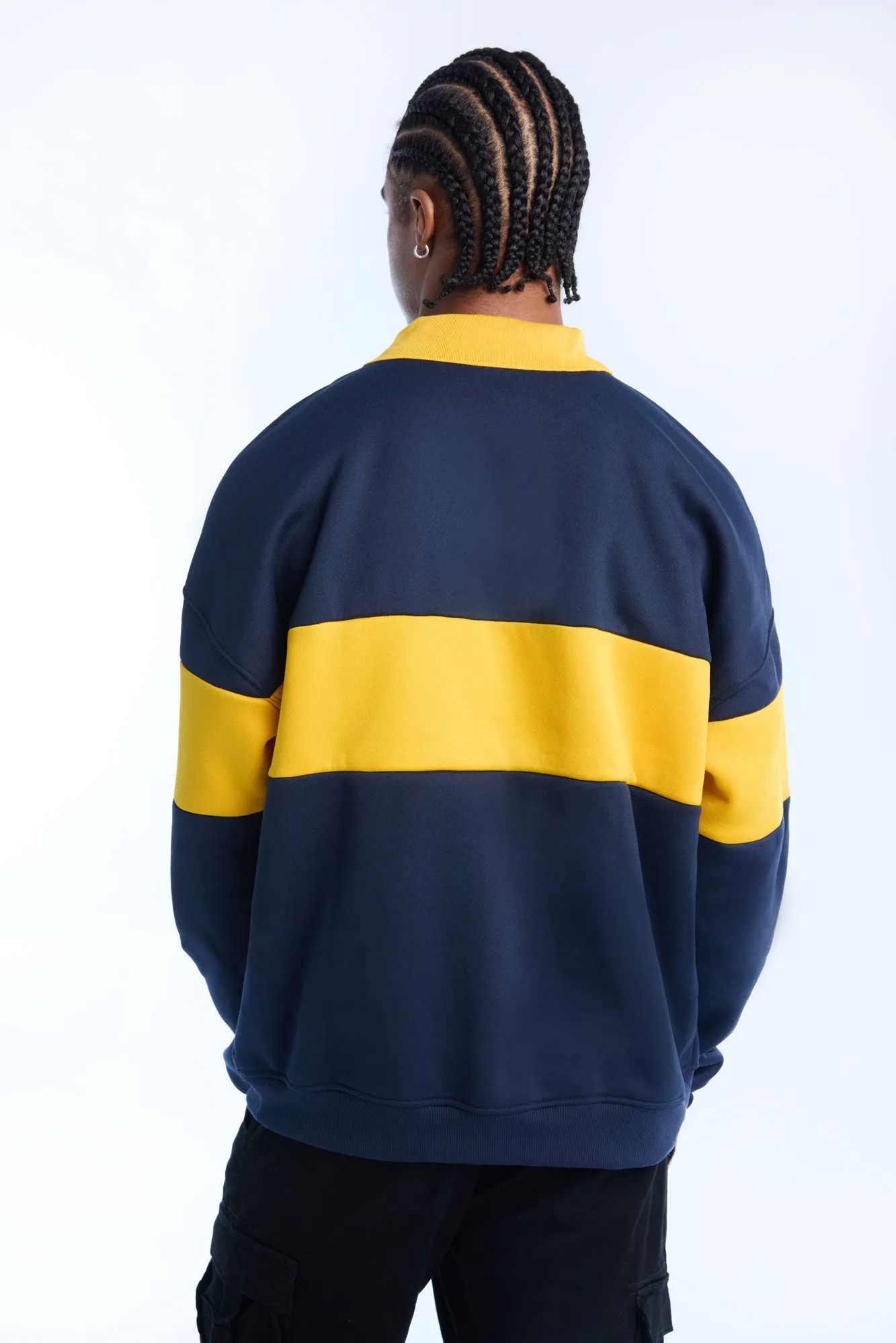 Sweatshirt à col polo bicolore Michigan homme sold by West49 product image thumbnail 3