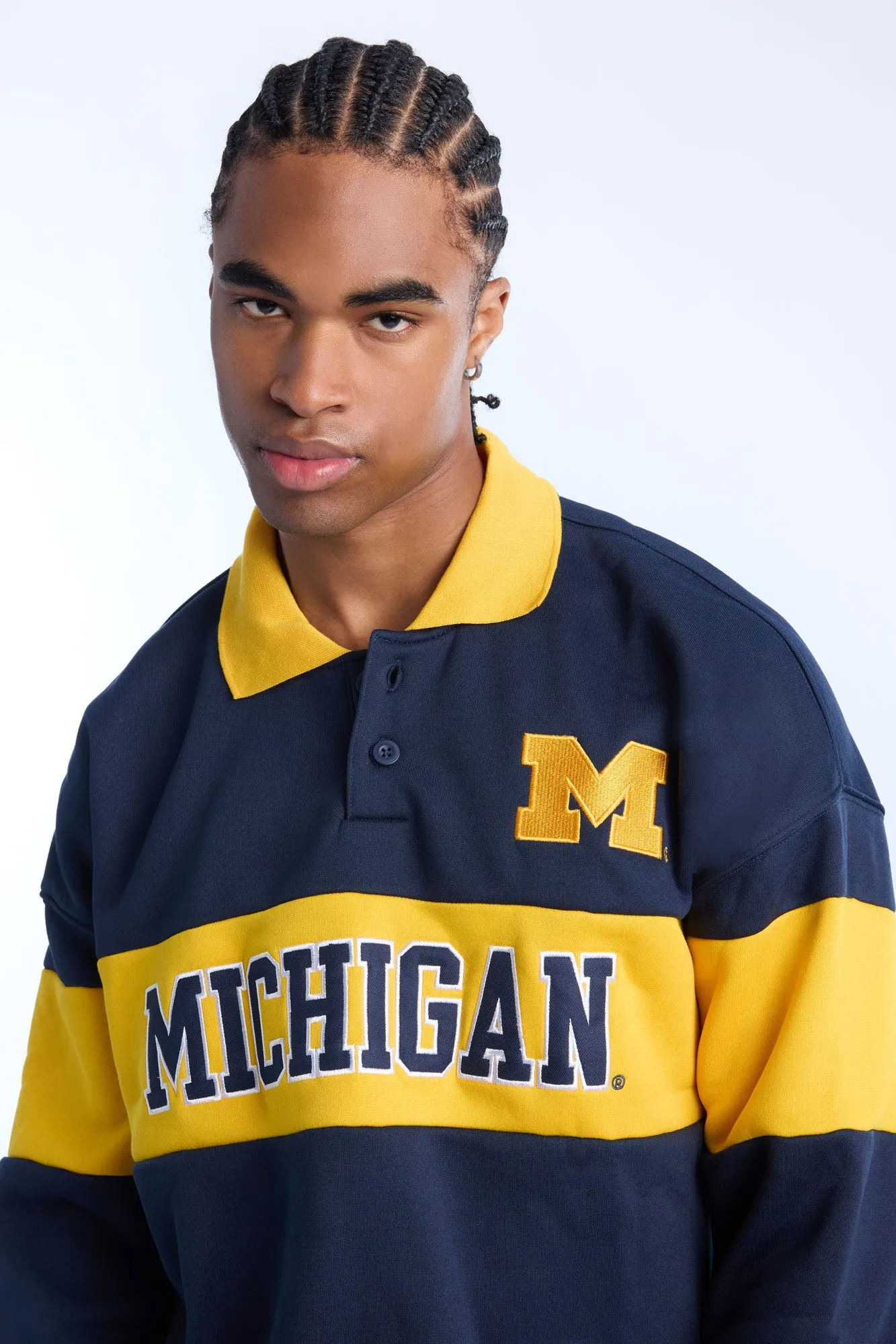 Sweatshirt à col polo bicolore Michigan homme sold by West49 product image thumbnail 2