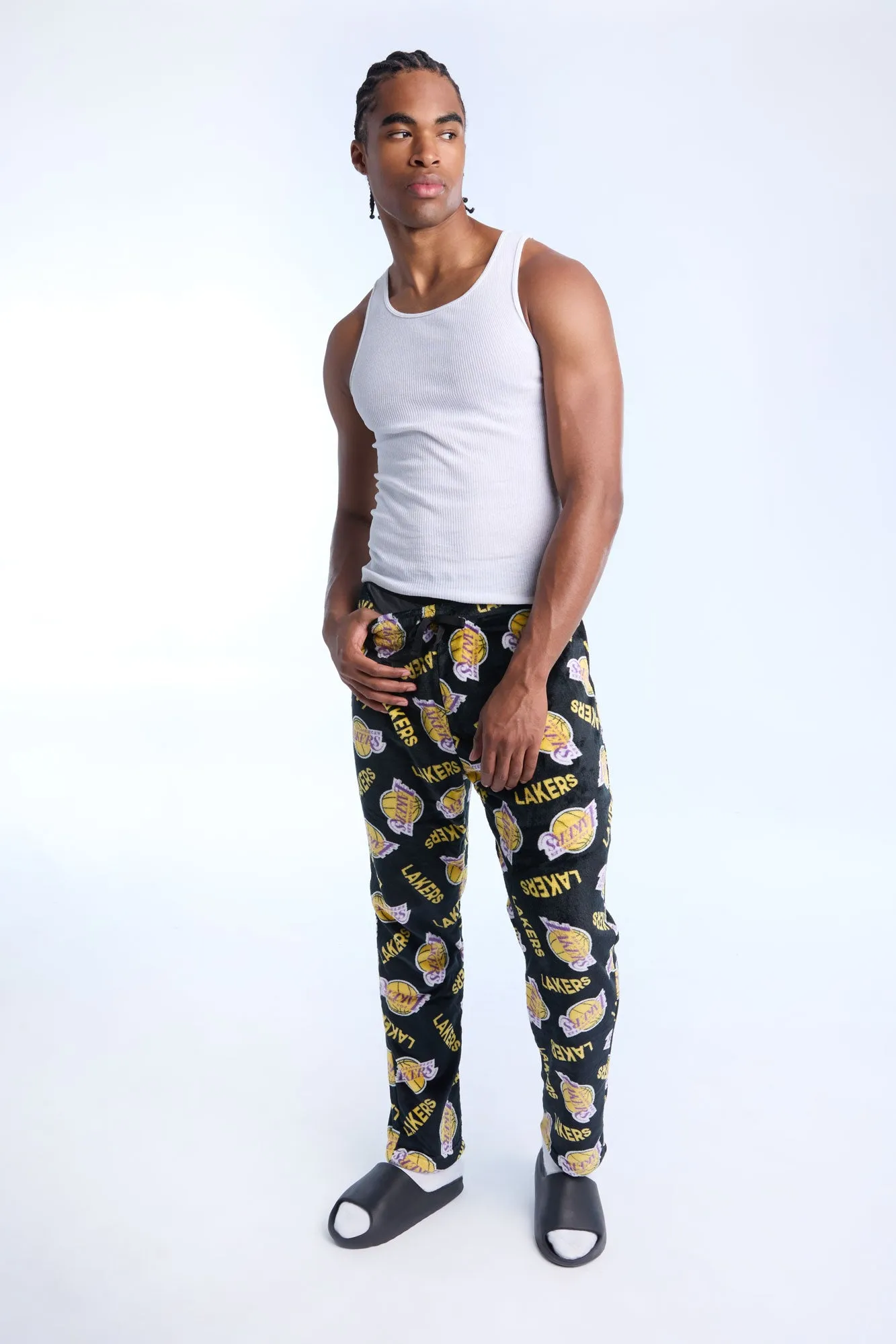 Mens LA Lakers Plush Pajama Pant sold by West49 product image thumbnail 4