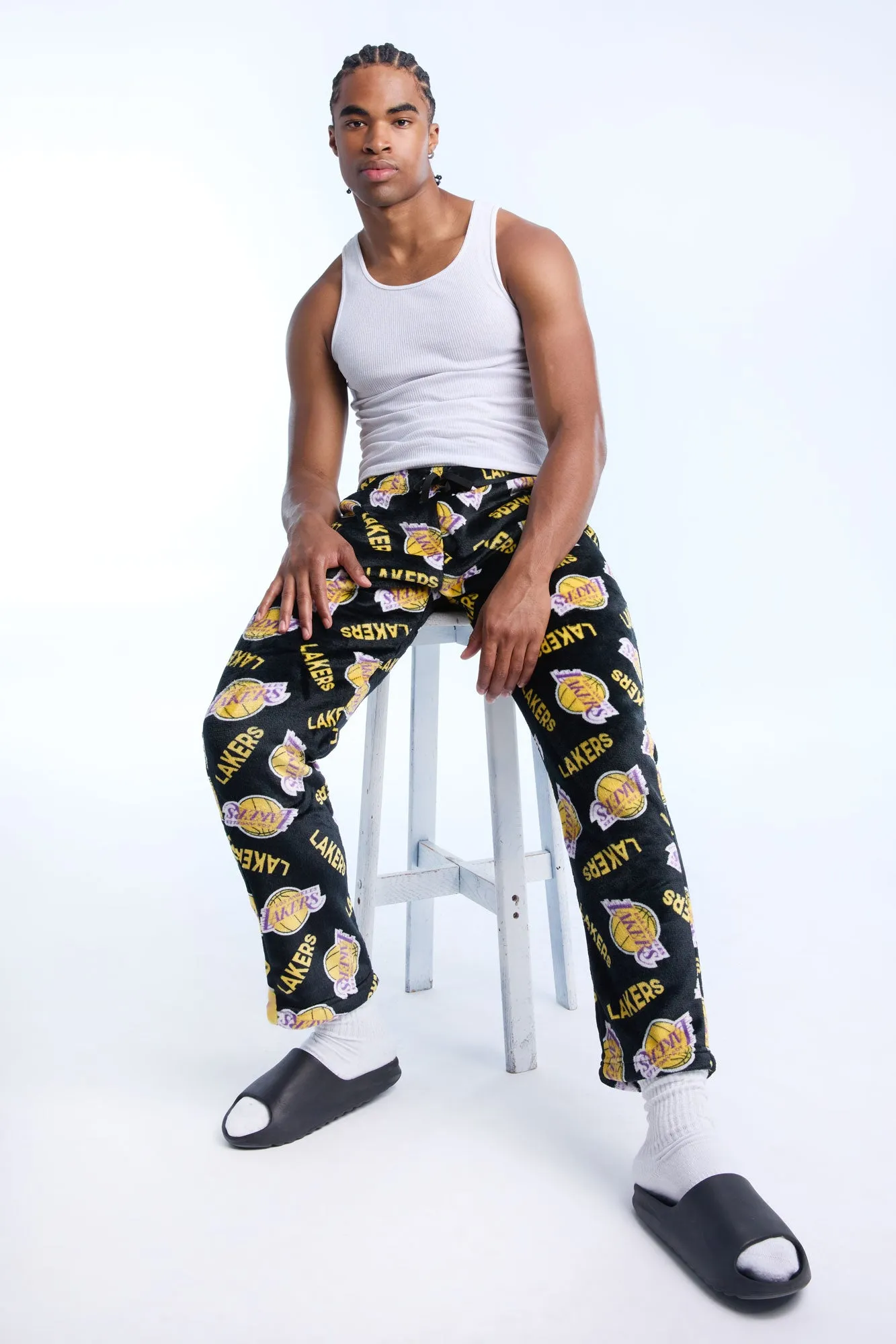 Mens LA Lakers Plush Pajama Pant sold by West49 product image thumbnail 5