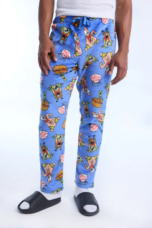 Mens Krusty Krab Plush Pajama Pant made by West49