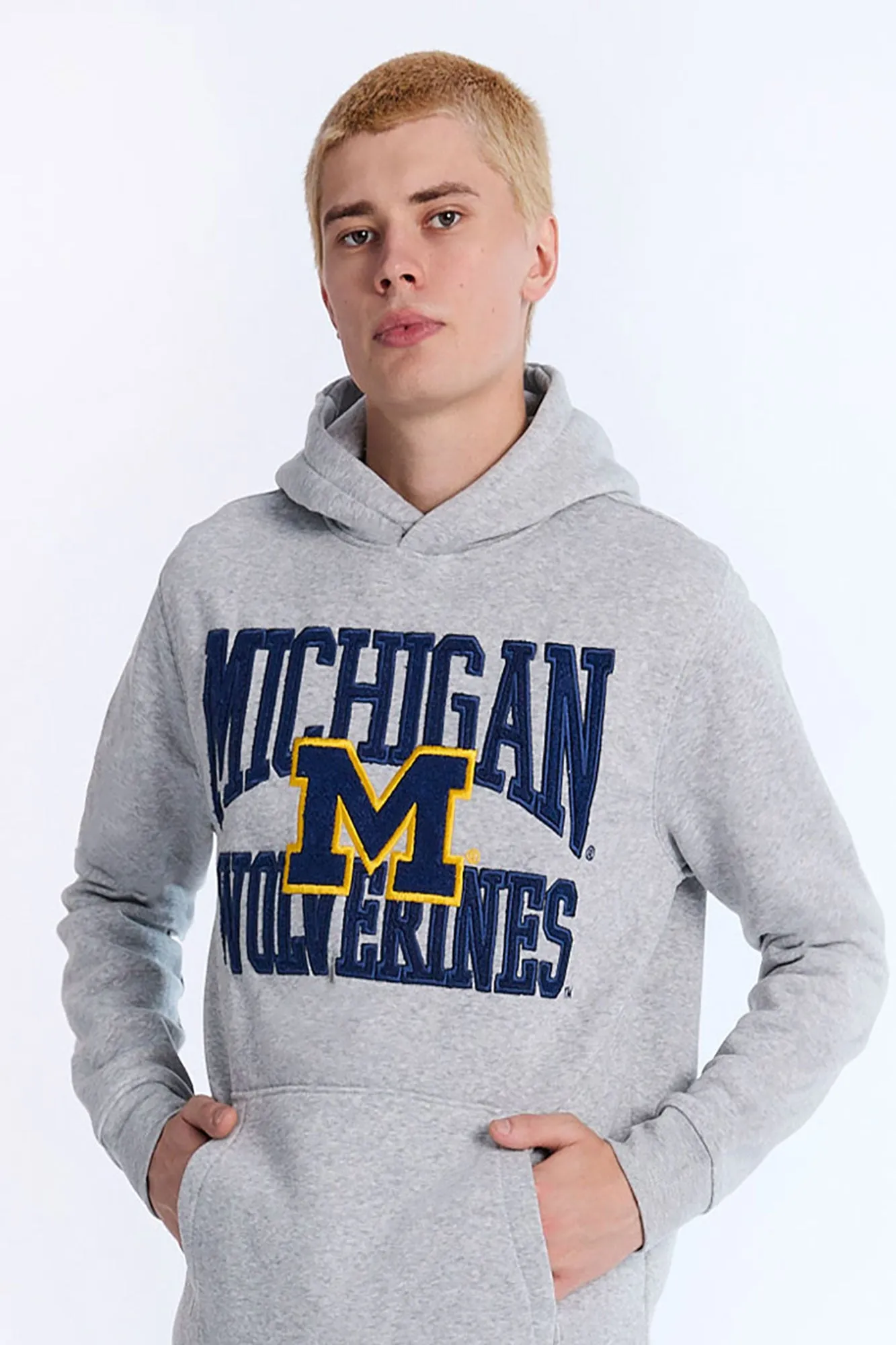 Mens Michigan Wolverines Grey Melange Hoodie sold by West49