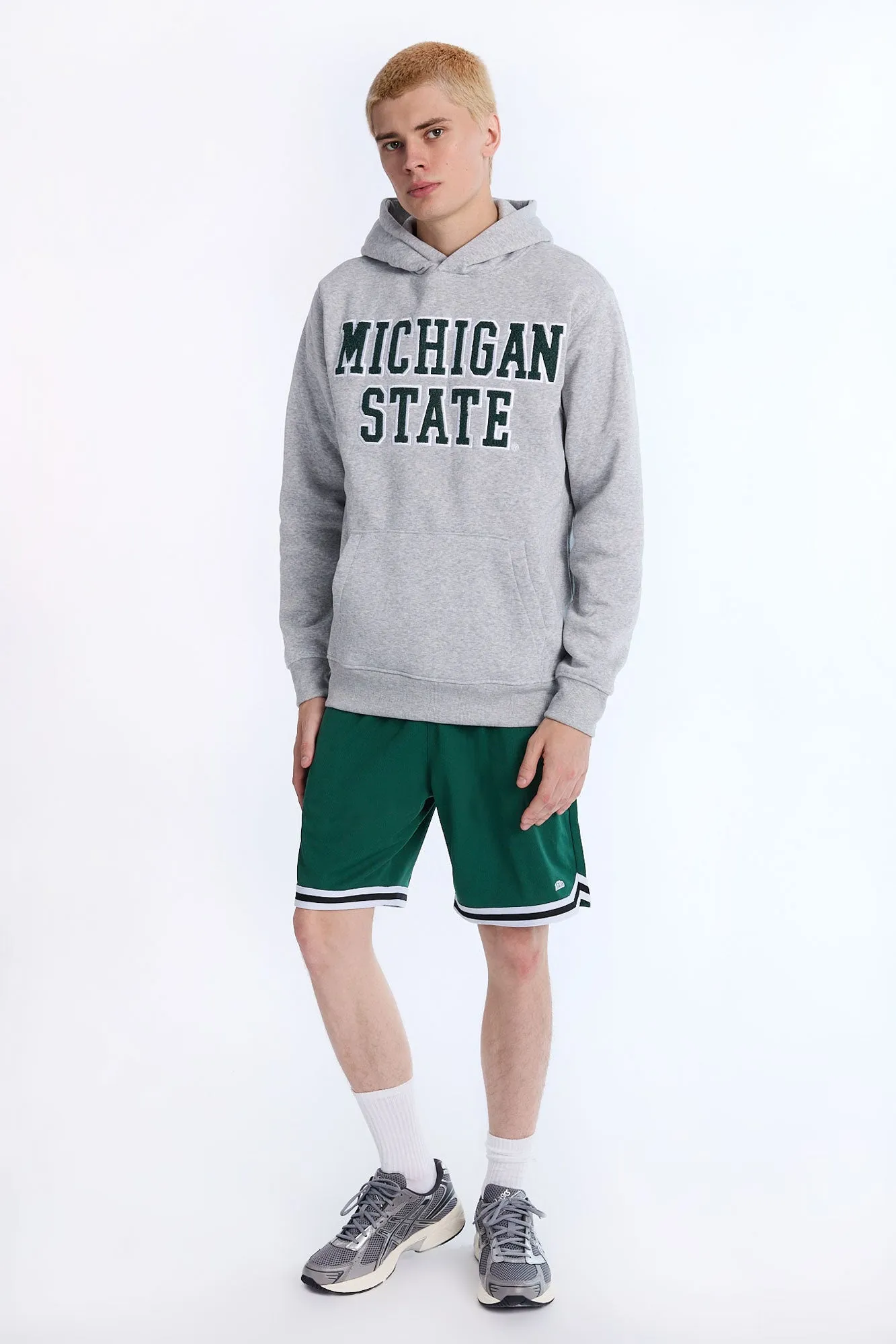 Haut à capuchon gris chiné Michigan State homme sold by West49 product image thumbnail 4
