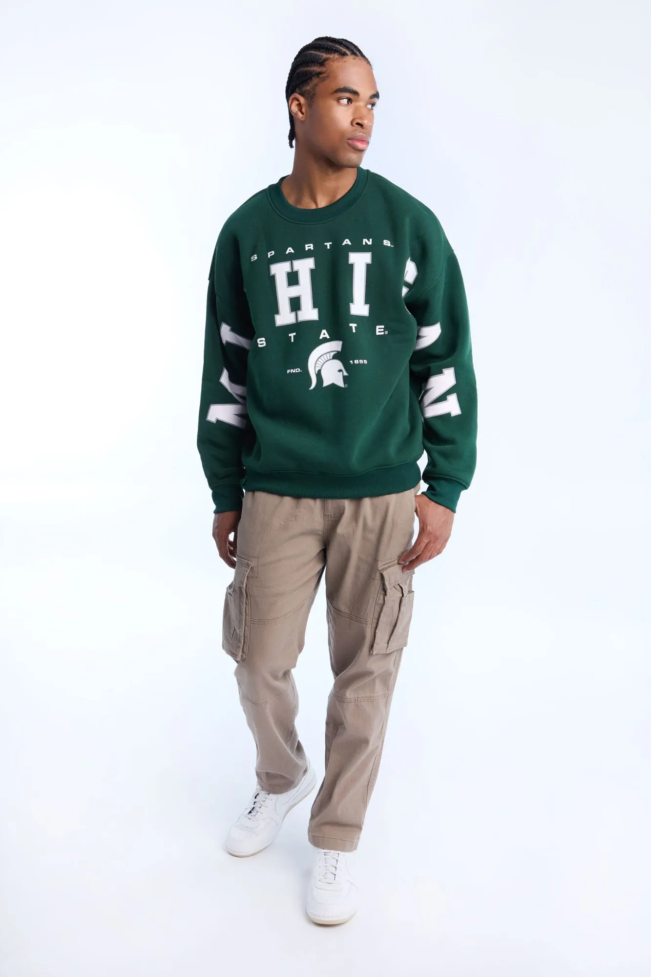 Mens Michigan State Spartans Crewneck Sweatshirt sold by West49 product image thumbnail 4