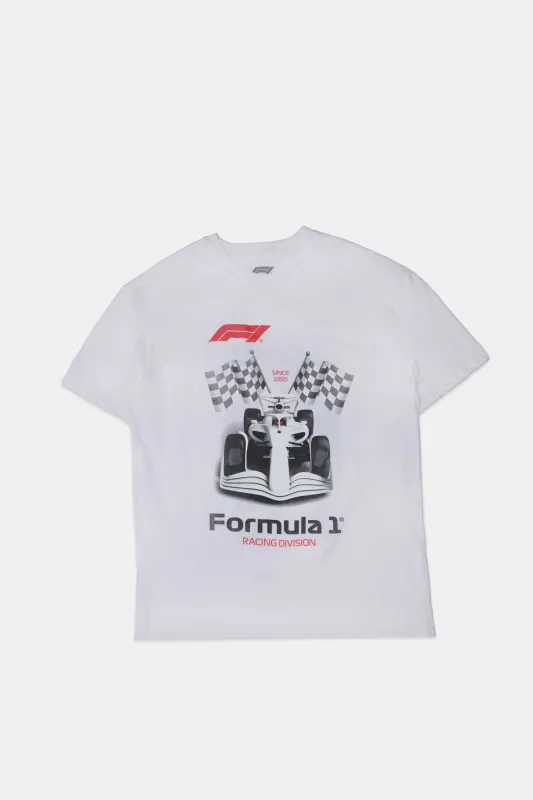 T-shirt coupe boyfriend imprimé formula 1 made by West49