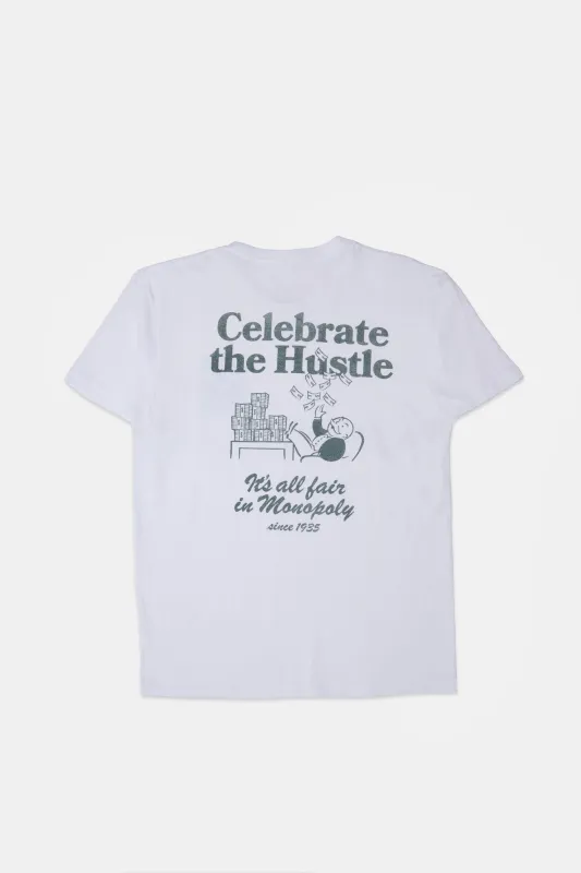 T-shirt imprimé Celebrate The Hustle Monopoly homme sold by West49