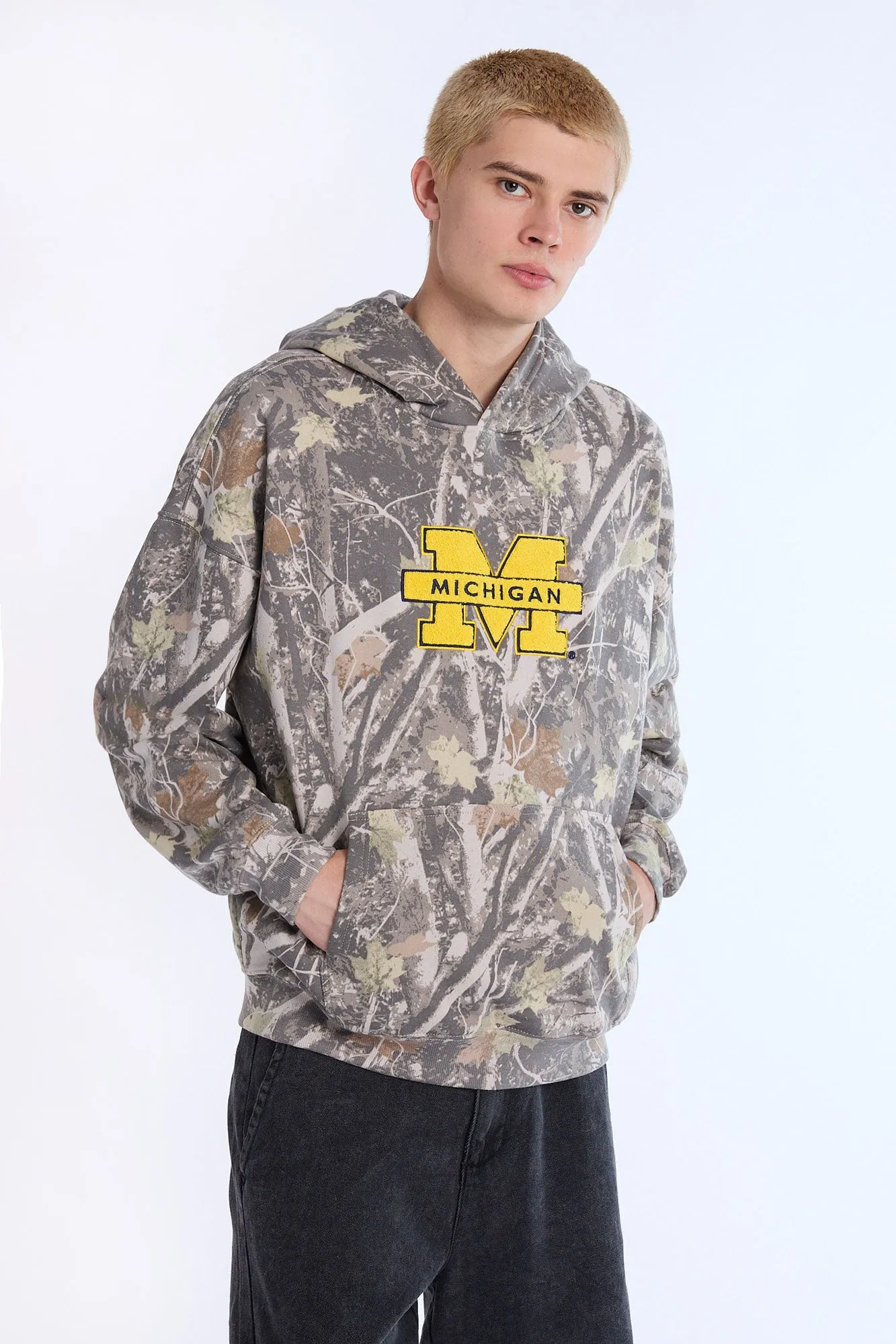 Mens Michigan Tree Camo Hoodie sold by West49