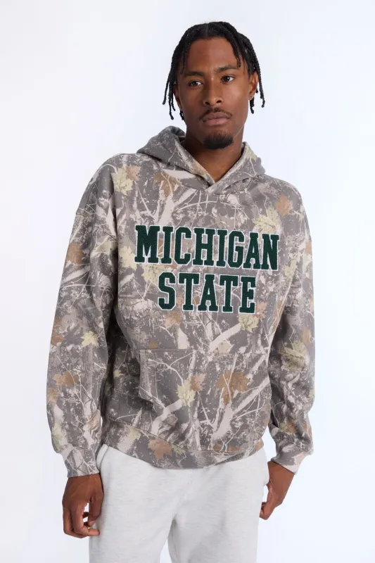 Haut à capuchon camouflage arbres Michigan State homme sold by West49