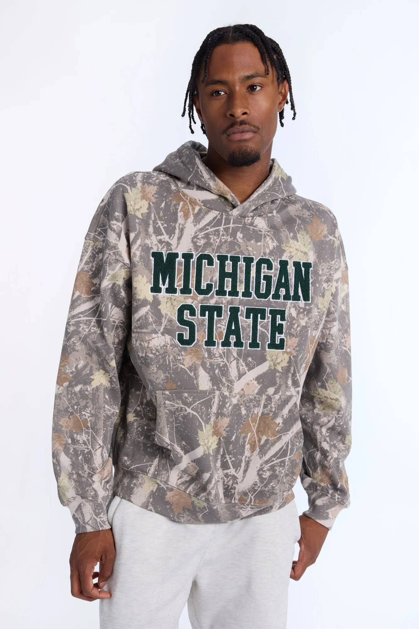 Haut à capuchon camouflage arbres Michigan State homme sold by West49
