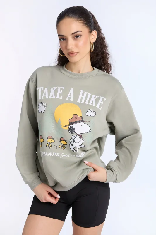 Sweatshirt à col ras du cou imprimé Camp Snoopy sold by West49