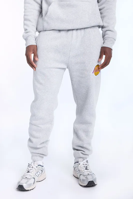Mens LA Lakers Grey Melange Sweatpant sold by West49