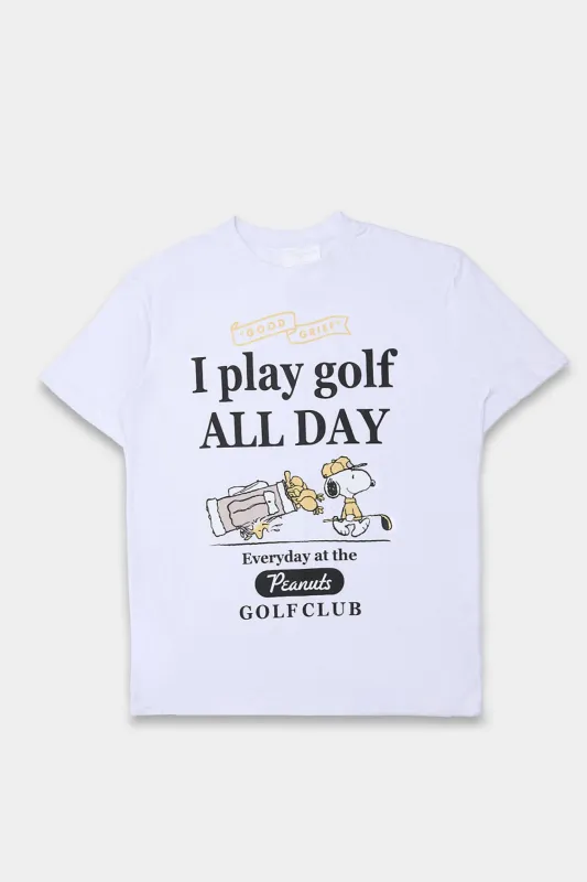 T-shirt coupe boyfriend imprimé Golf Club Peanuts sold by West49