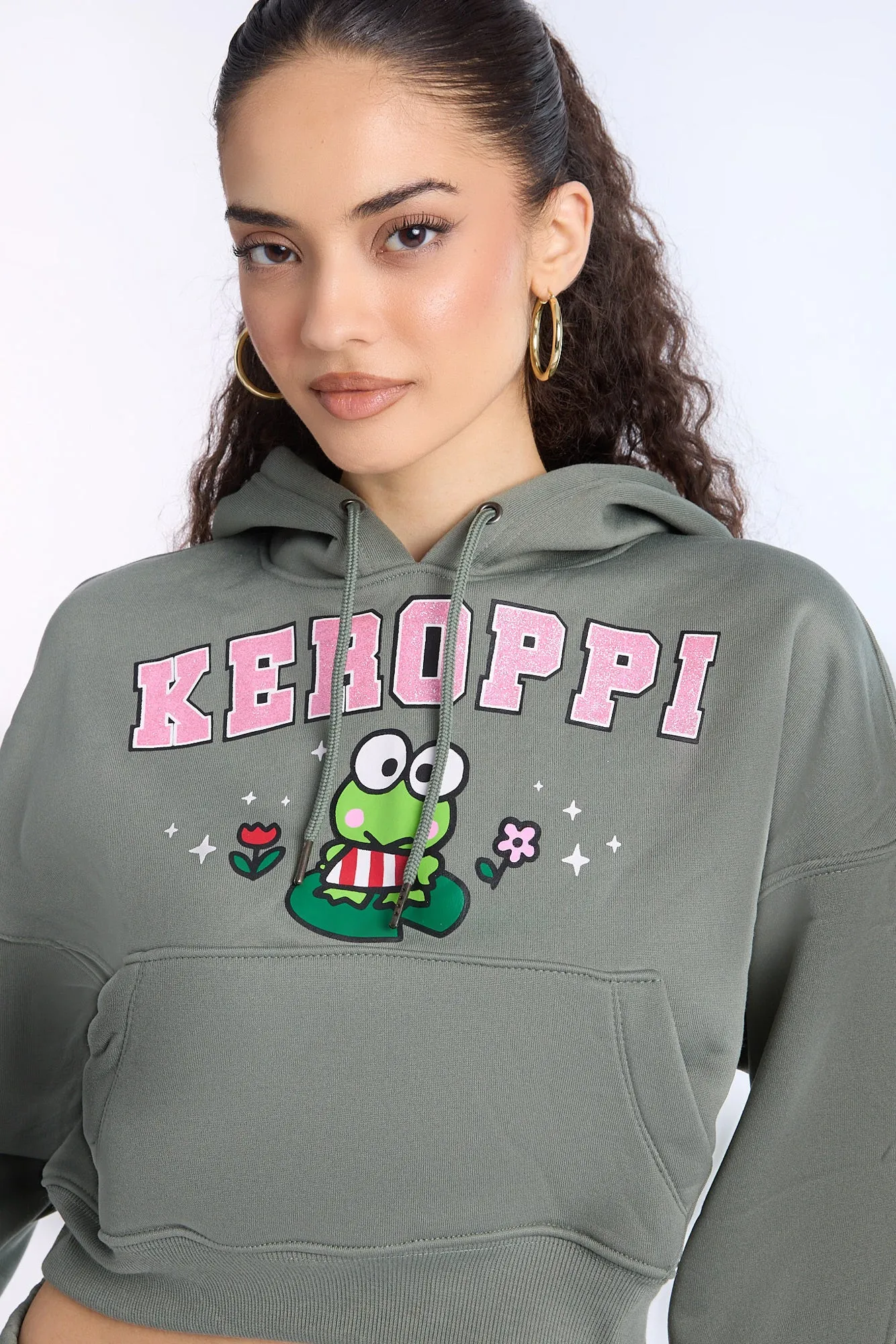 Keroppi Graphic Cropped Hoodie sold by West49 product image thumbnail 2
