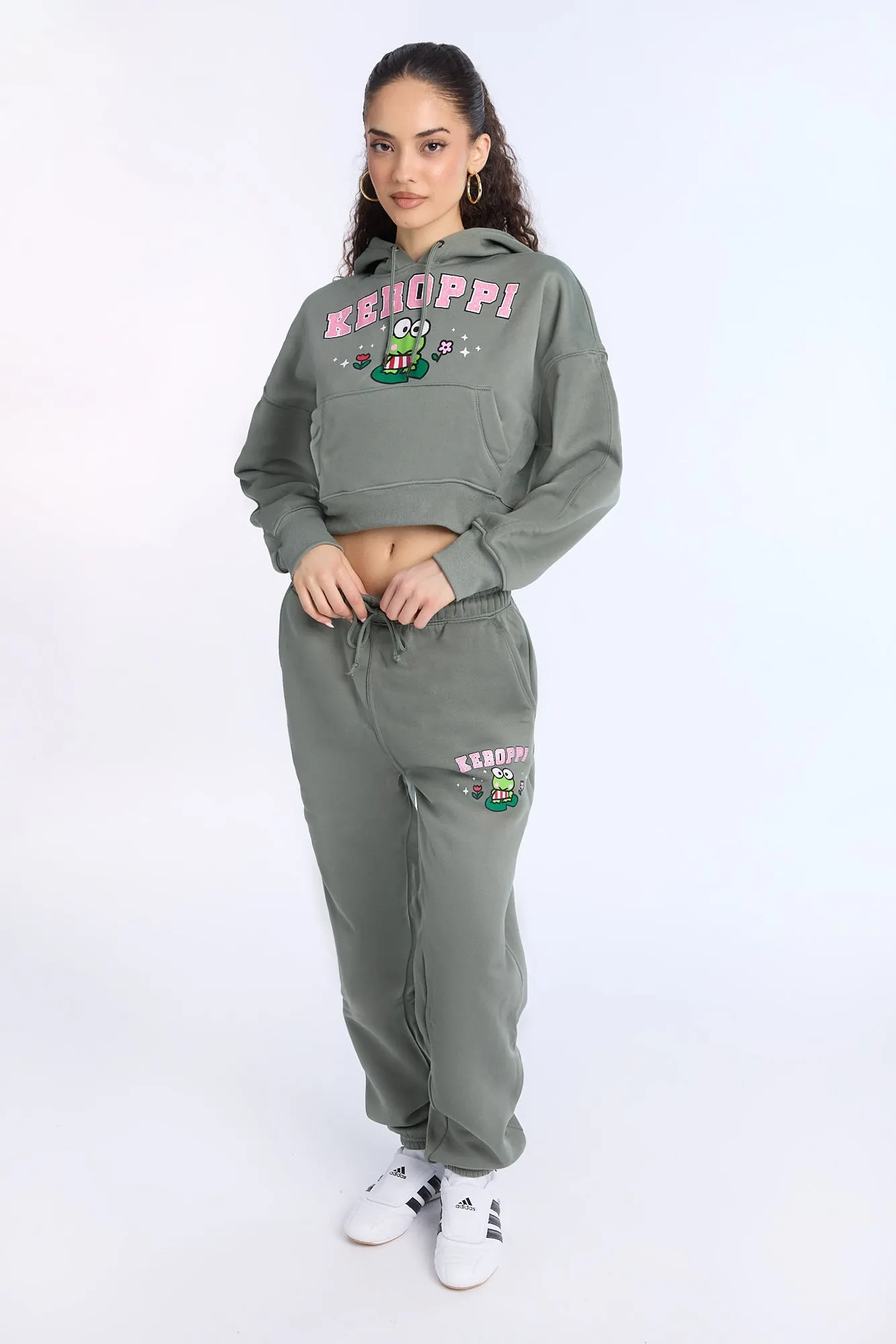 Keroppi Graphic Cropped Hoodie sold by West49 product image thumbnail 4