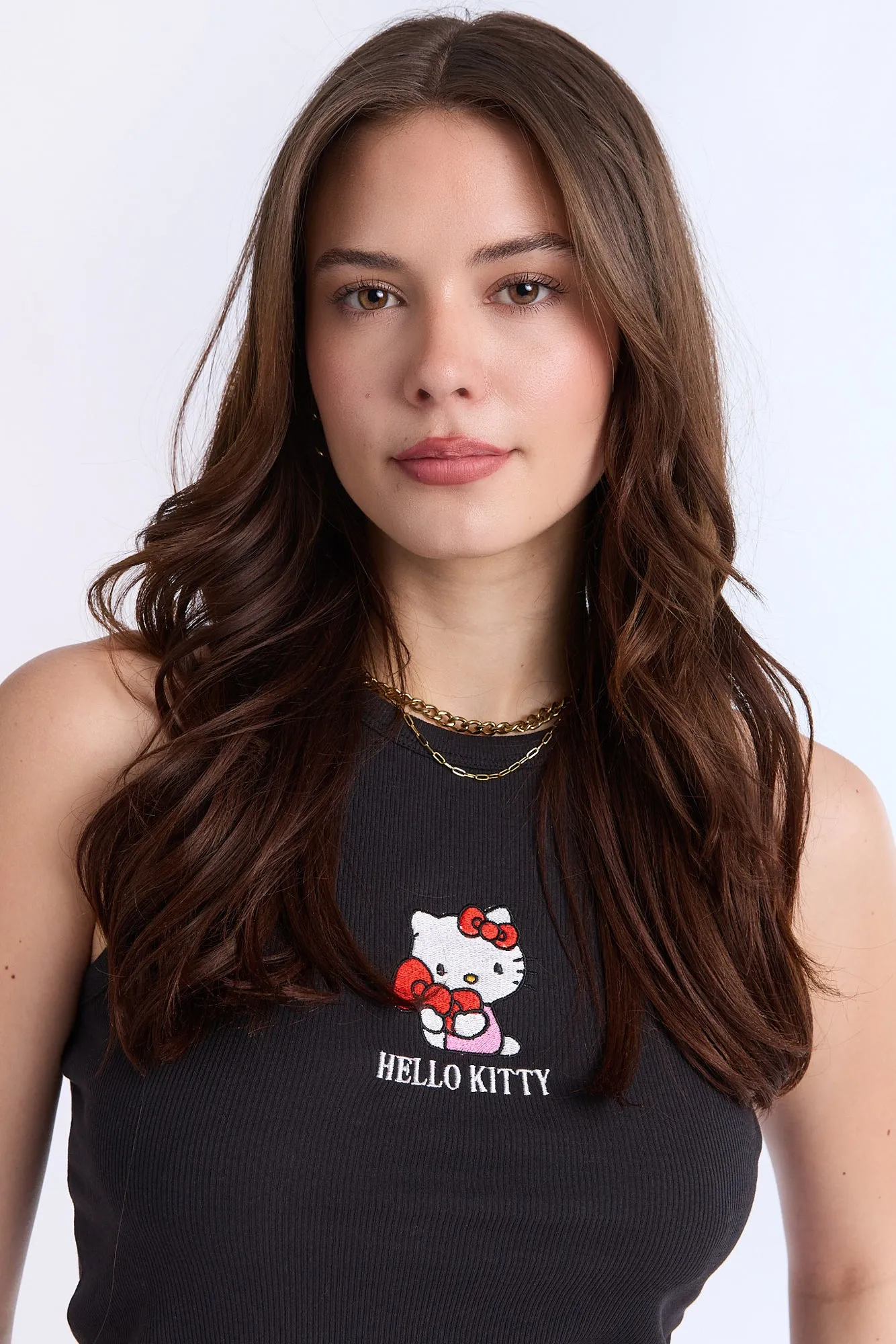 Camisole côtelée à col montant brodée Hello Kitty sold by West49 product image thumbnail 2