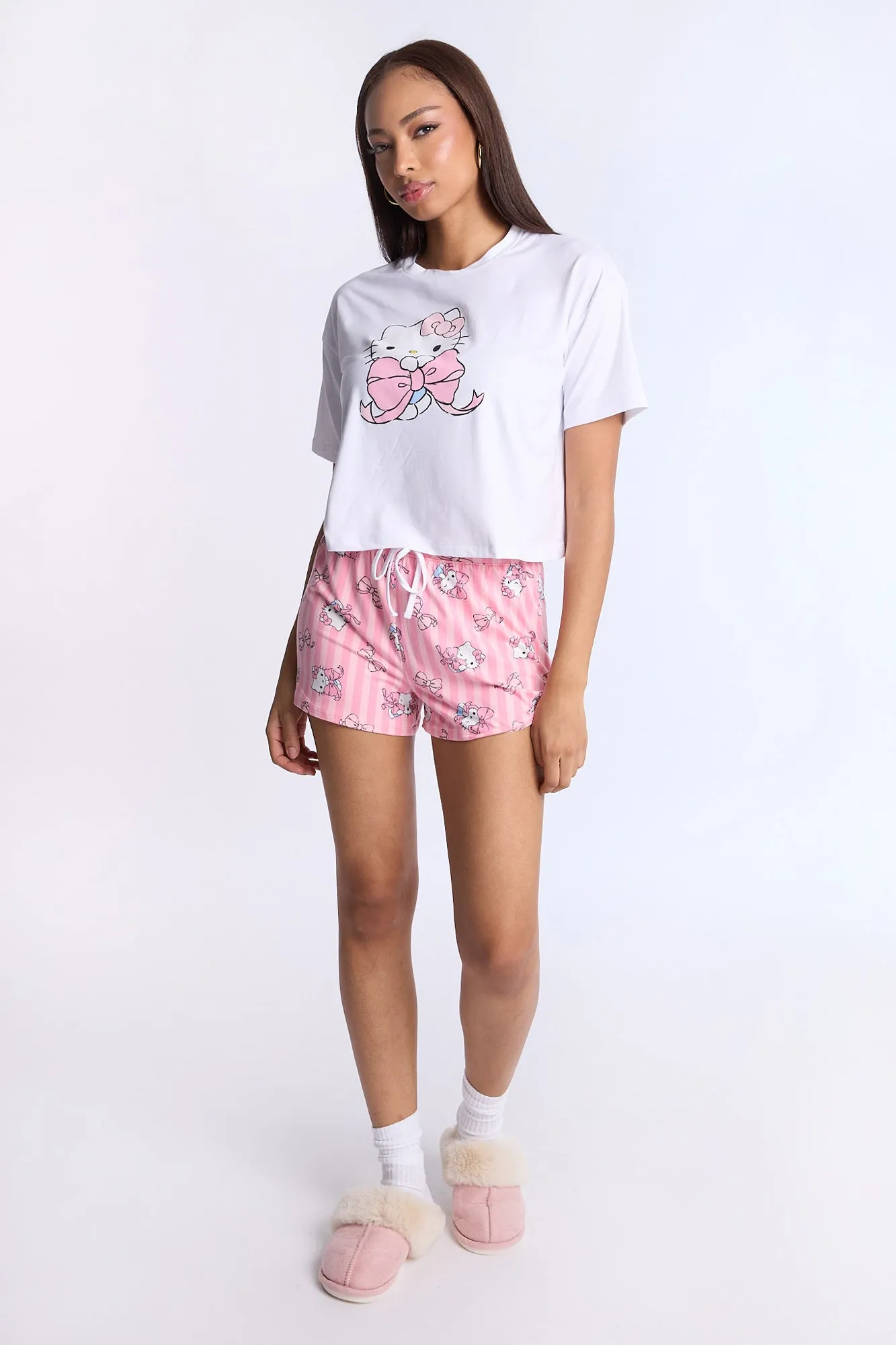 Hello Kitty Bow 2-Piece Pajama Tee & Short Set sold by West49 product image thumbnail 4