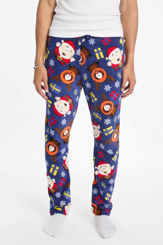 Pantalon de pyjama en peluche imprimé de Noël South Park homme made by West49