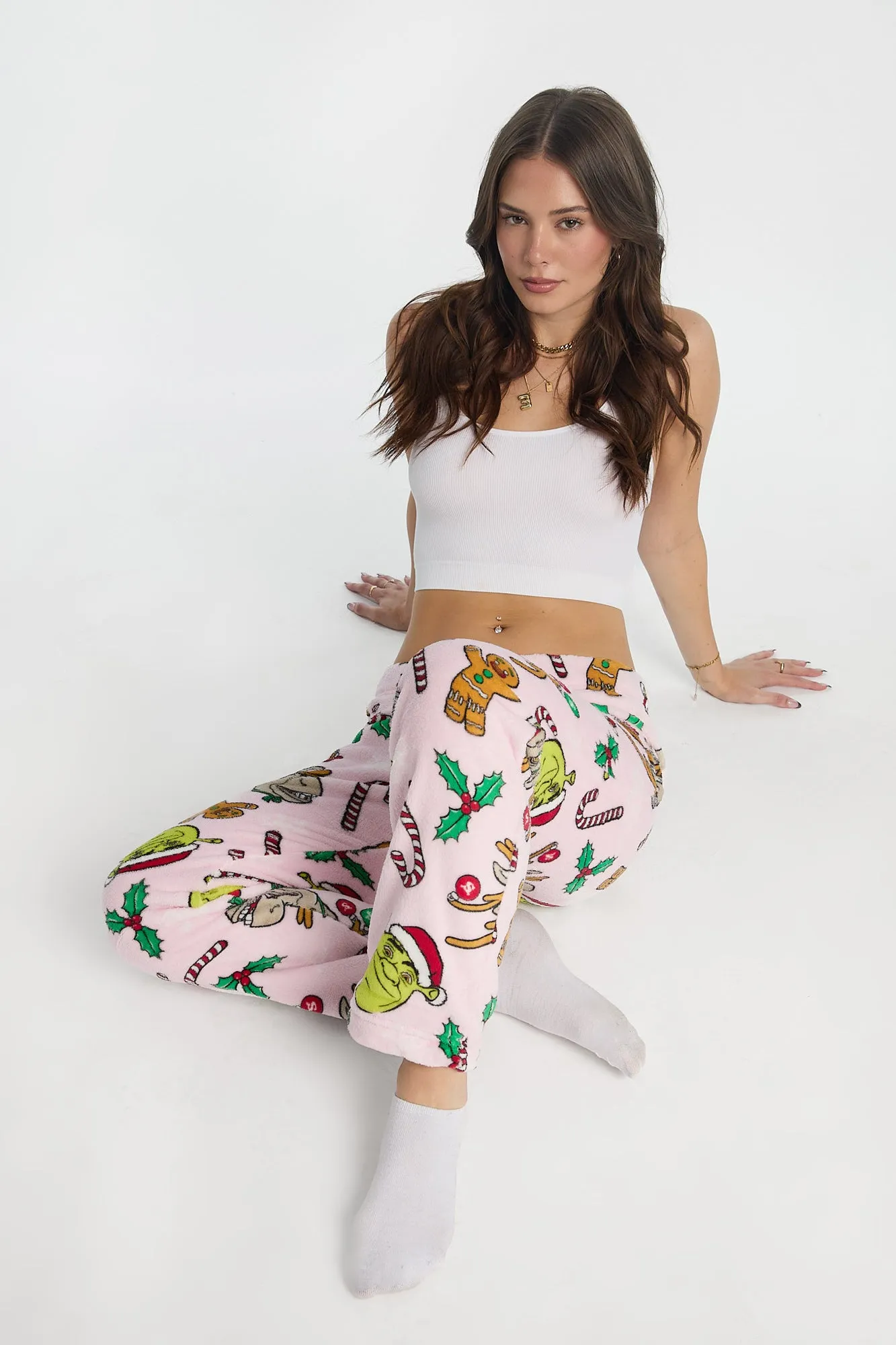 Pantalon de pyjama en peluche imprimé de Noël Shrek sold by West49 product image thumbnail 5