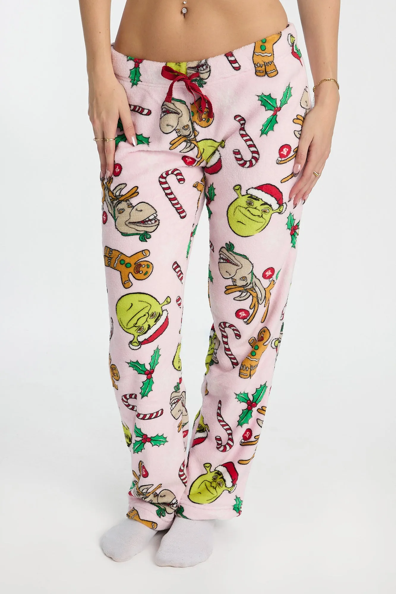 Pantalon de pyjama en peluche imprimé de Noël Shrek sold by West49