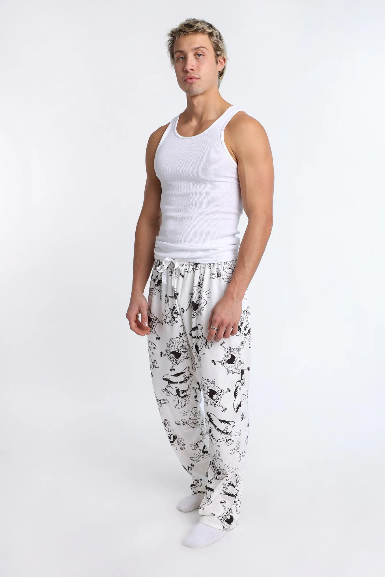 Pantalon pyjama en molleton soyeux imprimé Bob l'Éponge sold by West49 product image thumbnail 4