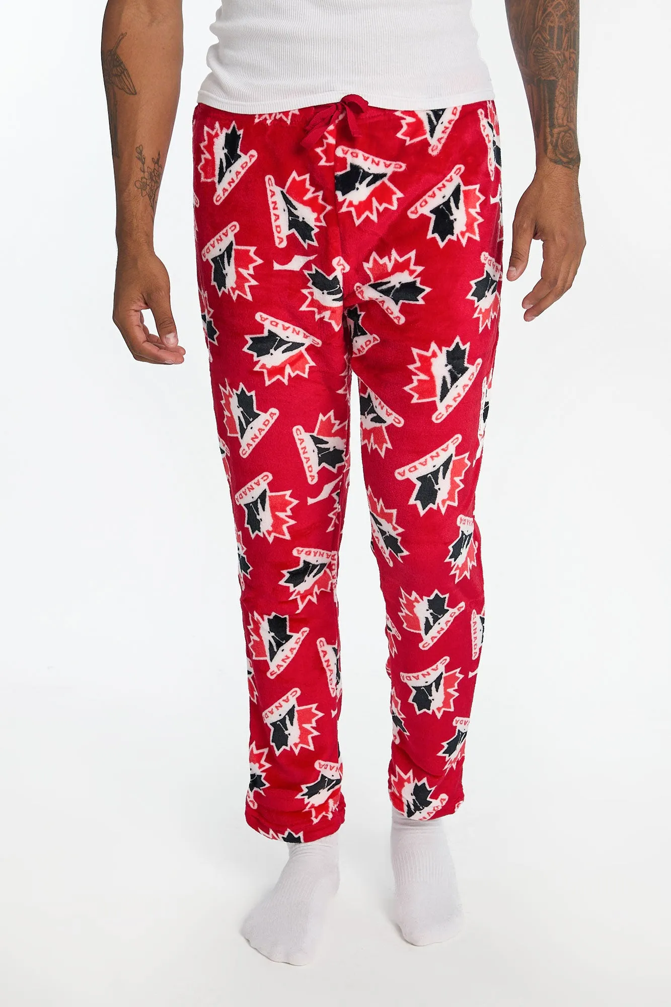 Mens Team Canada Hockey Logo Plush Pajama Pant sold by West49