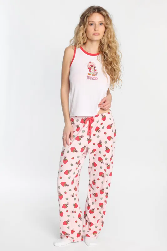 Ensemble débardeur et pantalon pyjama côtelé imprimé Strawberry Shortcake sold by West49