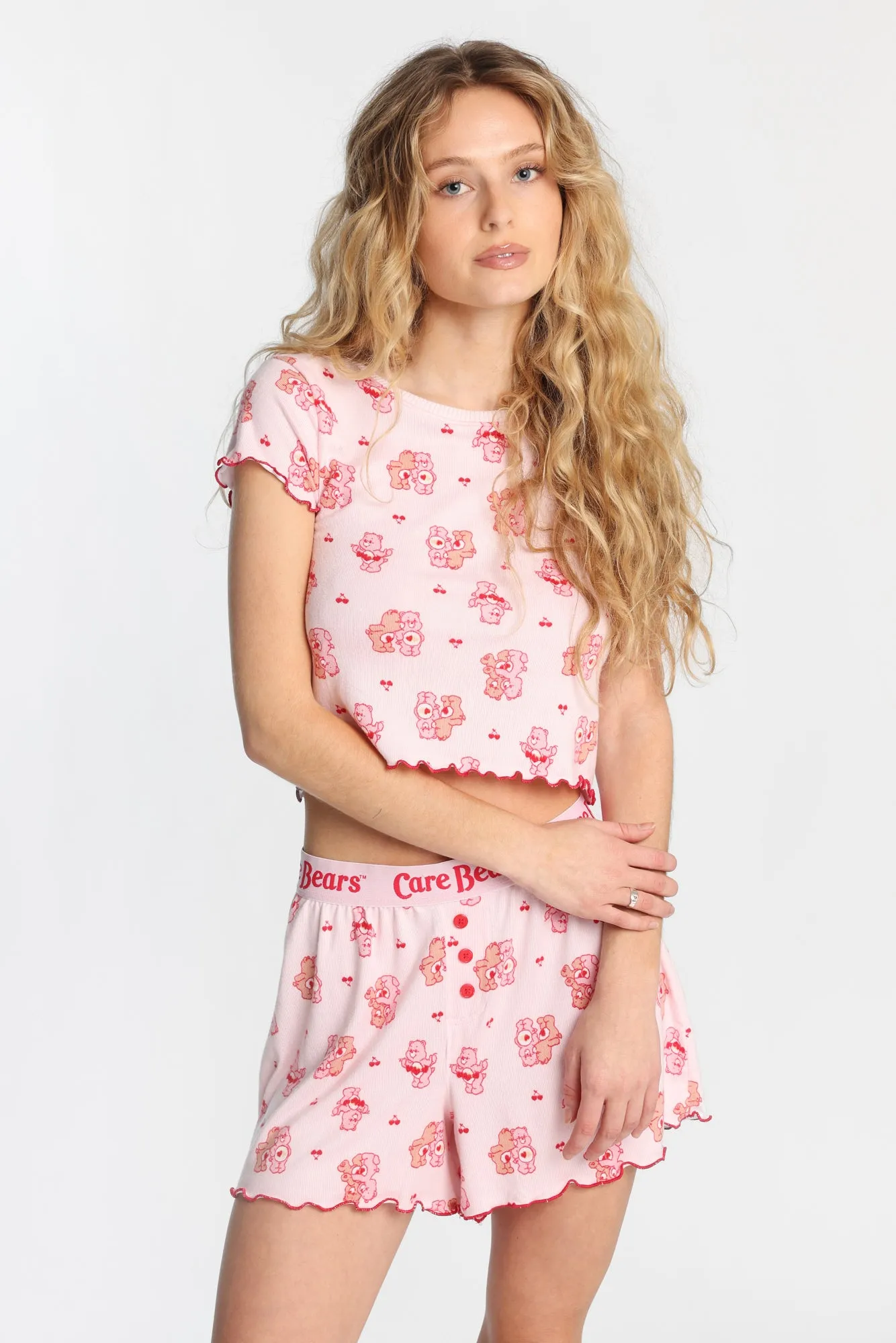 Care Bears Heart Super Soft Pajama Tee And Boxer Shorts 2-Piece Set sold by West49