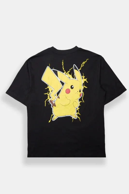 T-shirt surdimensionné imprimé Pokémon Pikachu sold by West49
