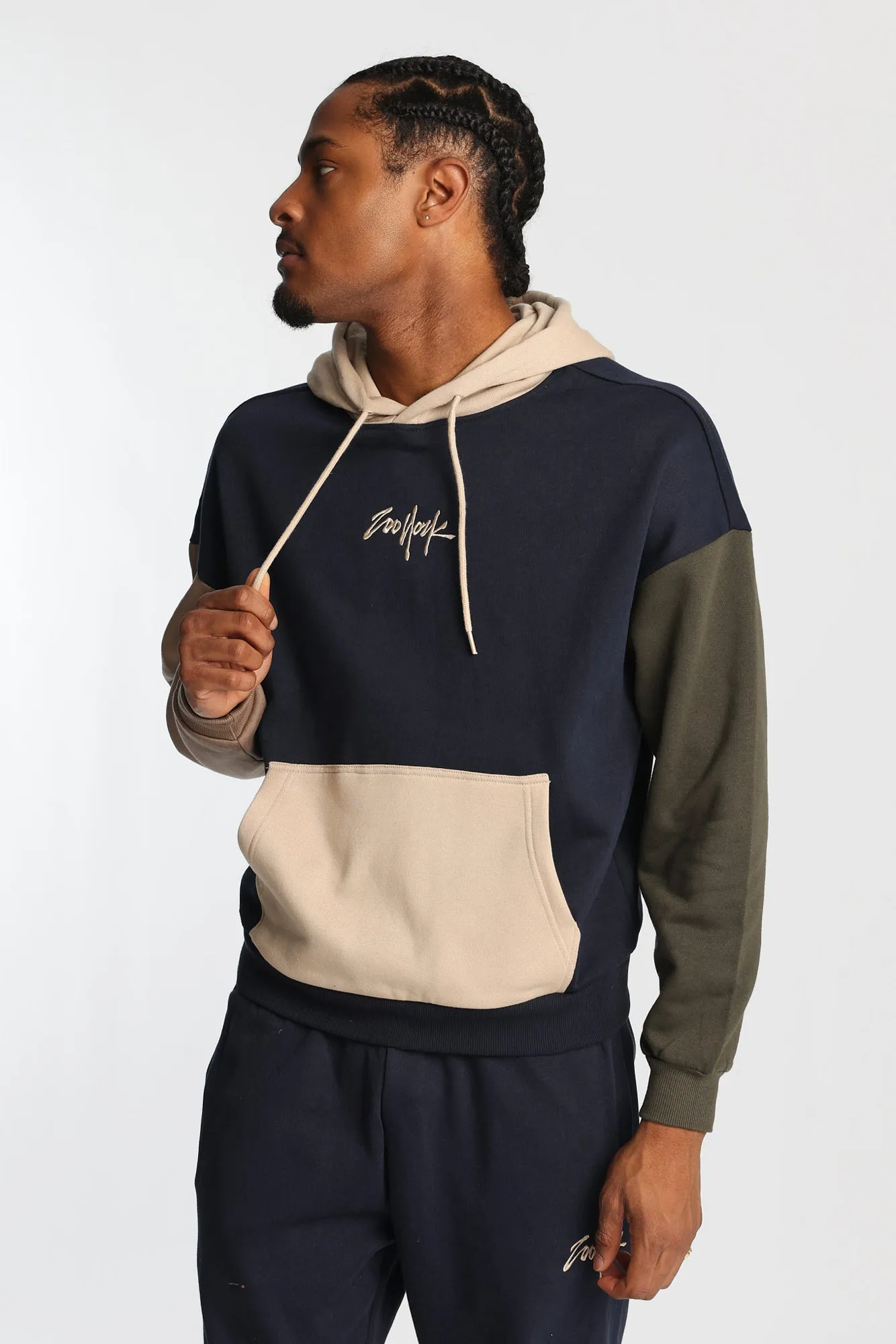 Zoo York Embroidered Colour Block Hoodie sold by West49