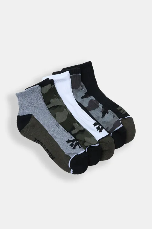 Zoo York 5-Pack Tree Camouflage Quarter Socks made by Zoo York