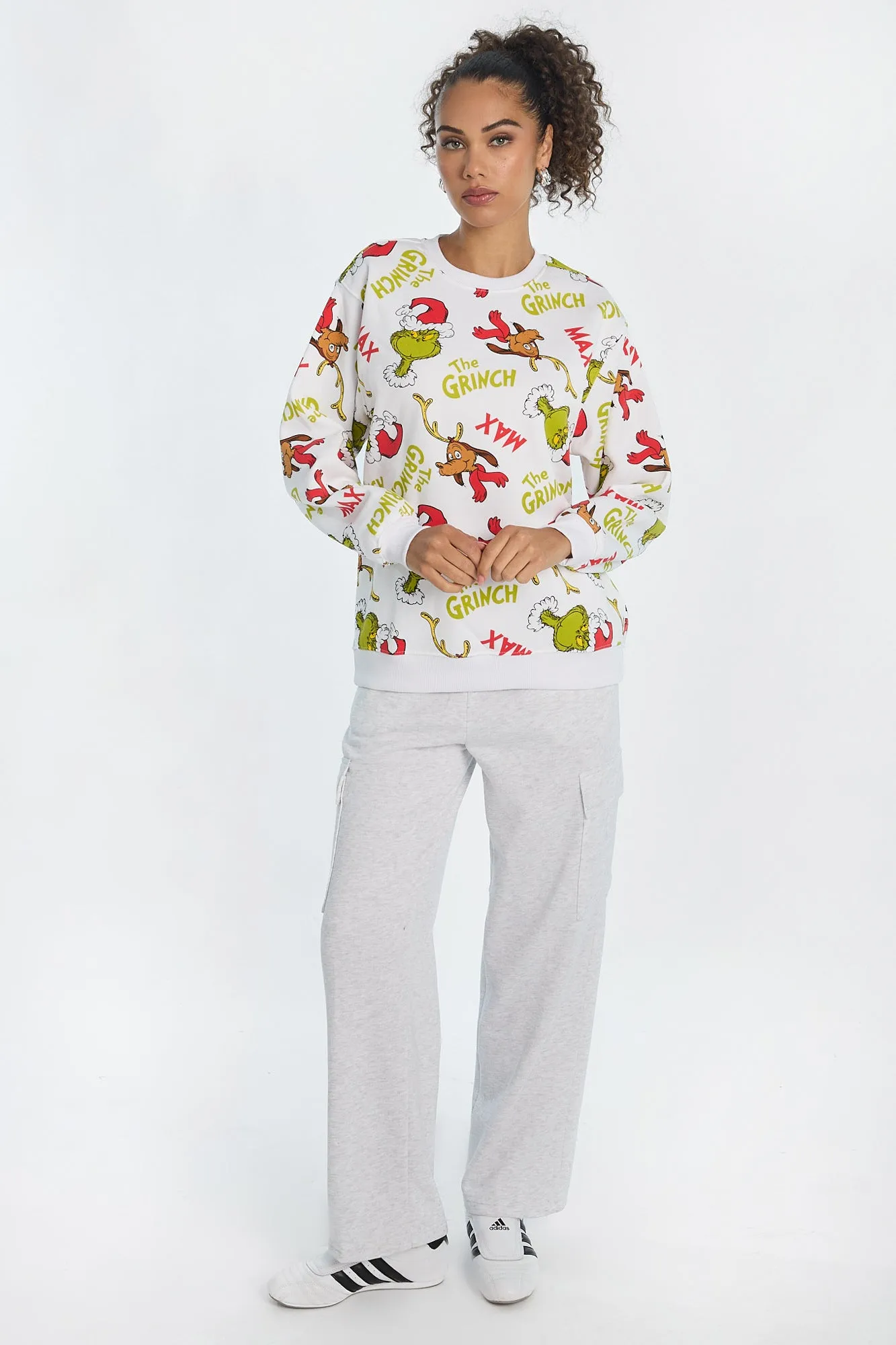 Sweatshirt à col ras du cou imprimé The Grinch et Max sold by West49 product image thumbnail 4